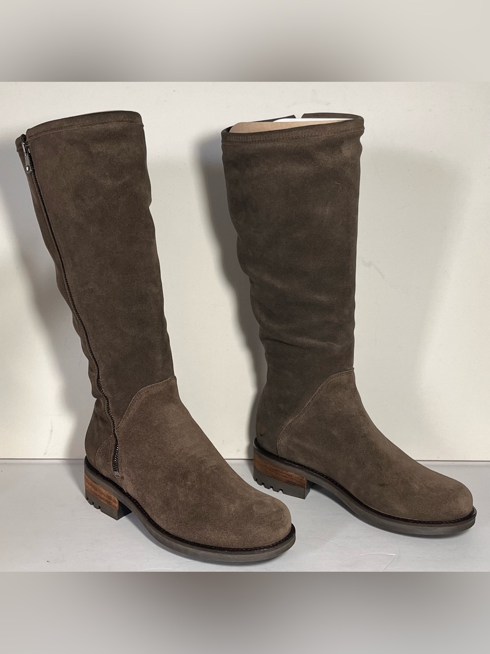 La Canadienne Cecile Stone Oiled Suede
 Tall Riding Boots